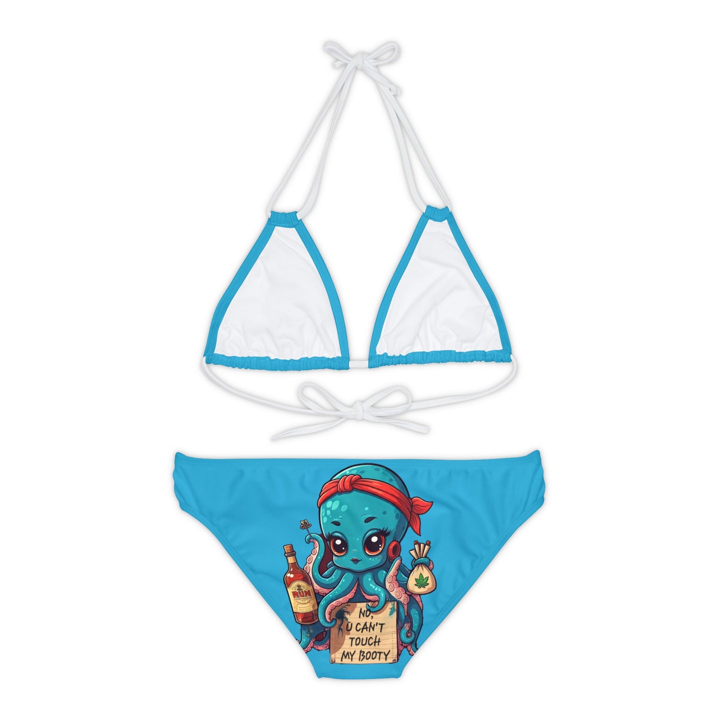 Can't Touch The Booty Strappy Bikini Set (AOP)