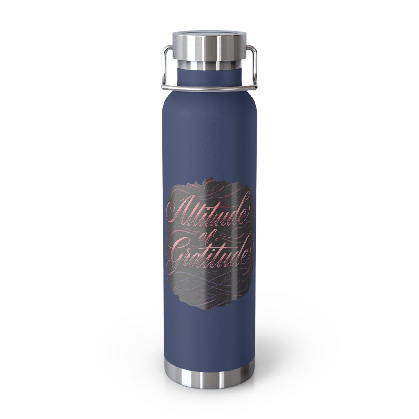Attitude of Gratitude Copper Vacuum Insulated Bottle, 22oz