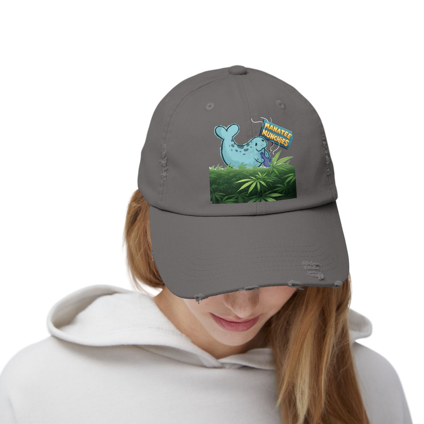 Manatee Munchies OG Edition Unisex Distressed Cap