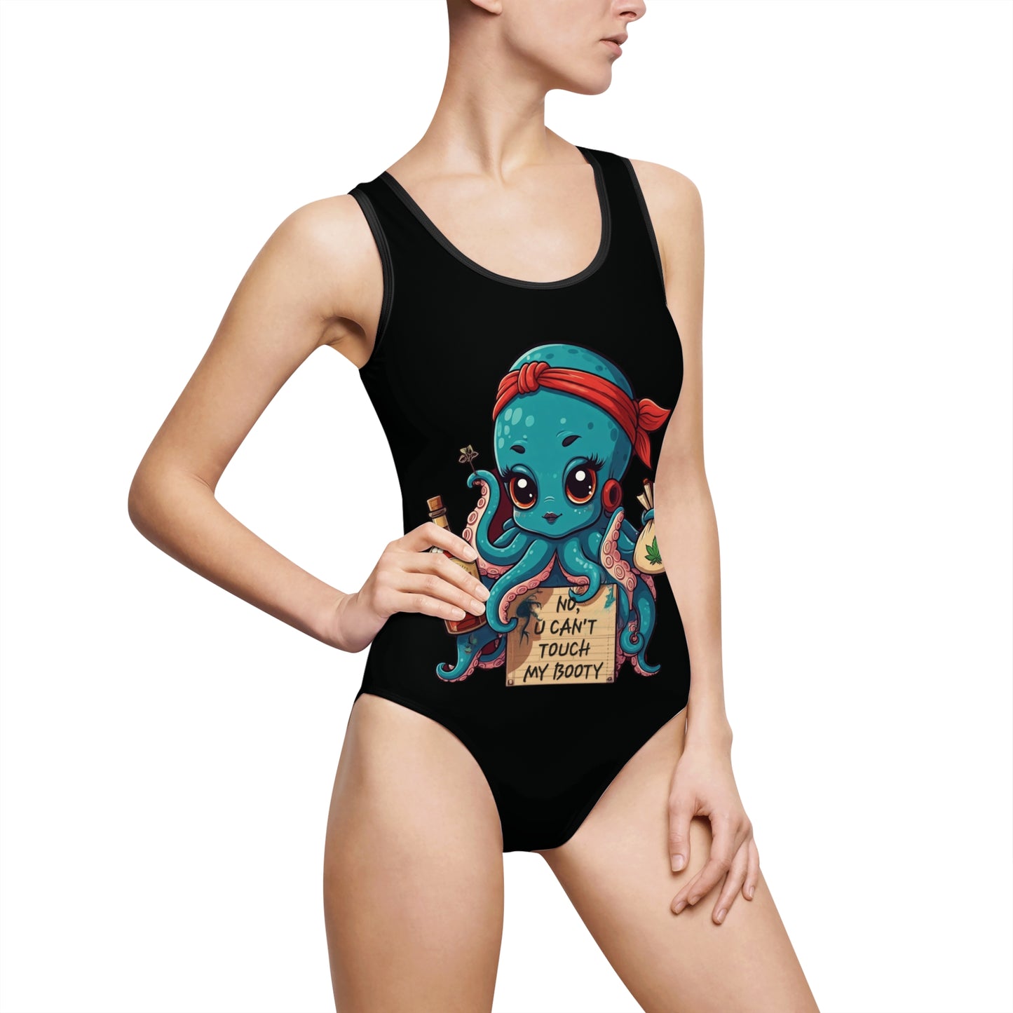 Can't Touch The Booty Women's Classic One-Piece Swimsuit (AOP)