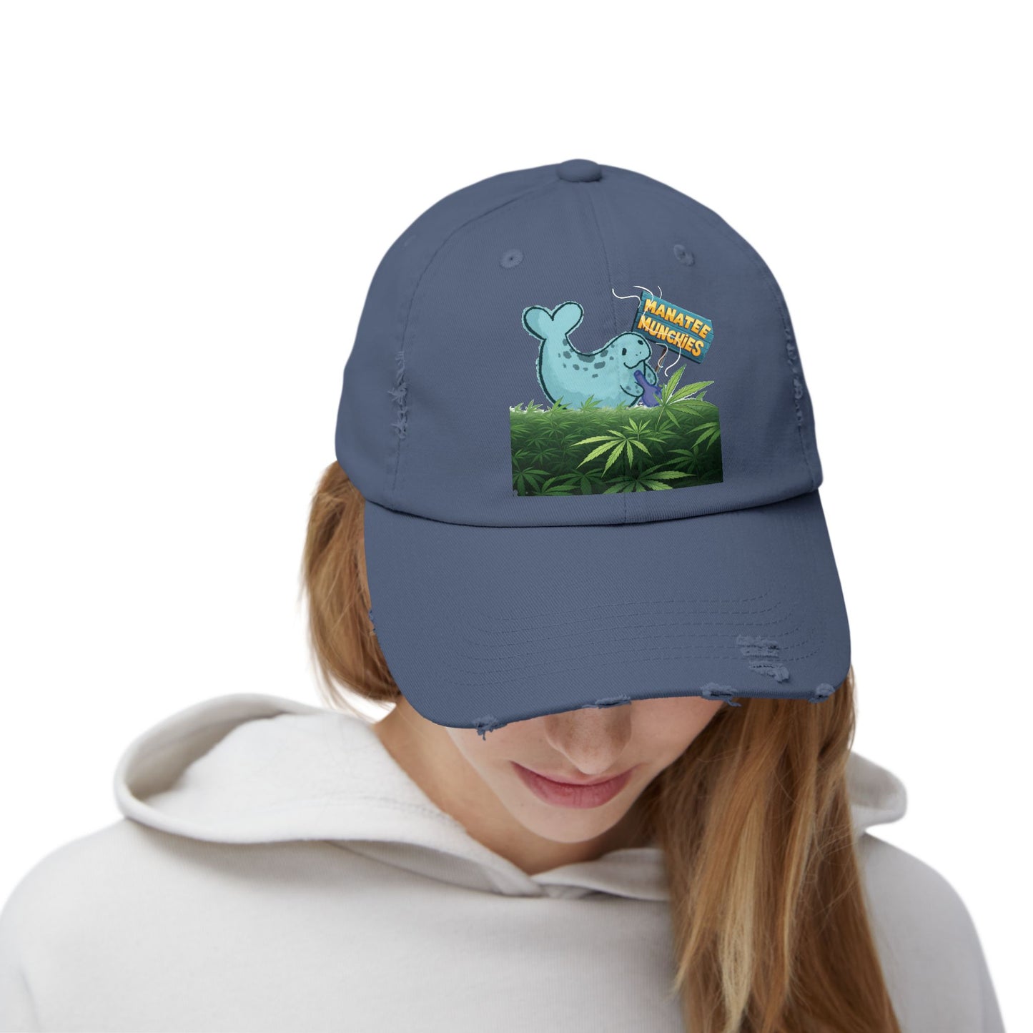 Manatee Munchies OG Edition Unisex Distressed Cap