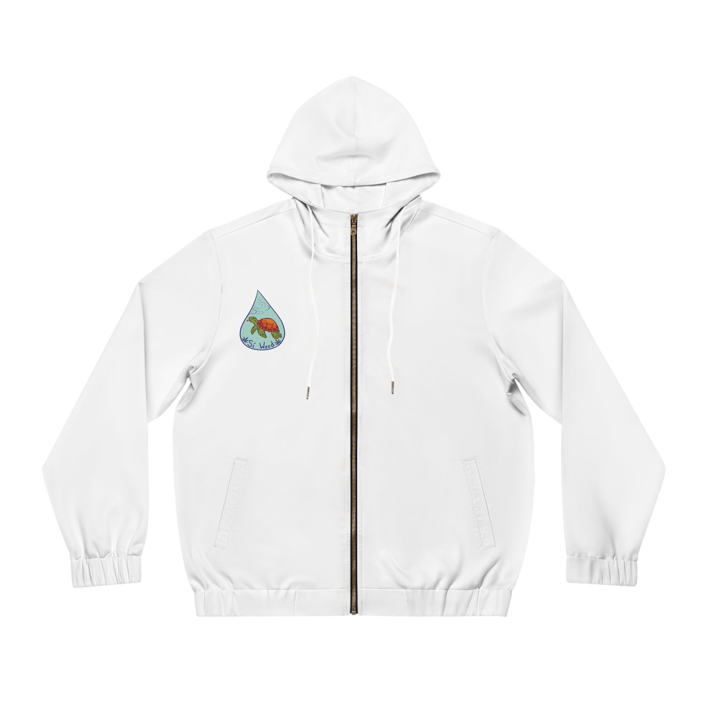 Great White Ganja - OG Edition Men's Full-Zip Hoodie (AOP)