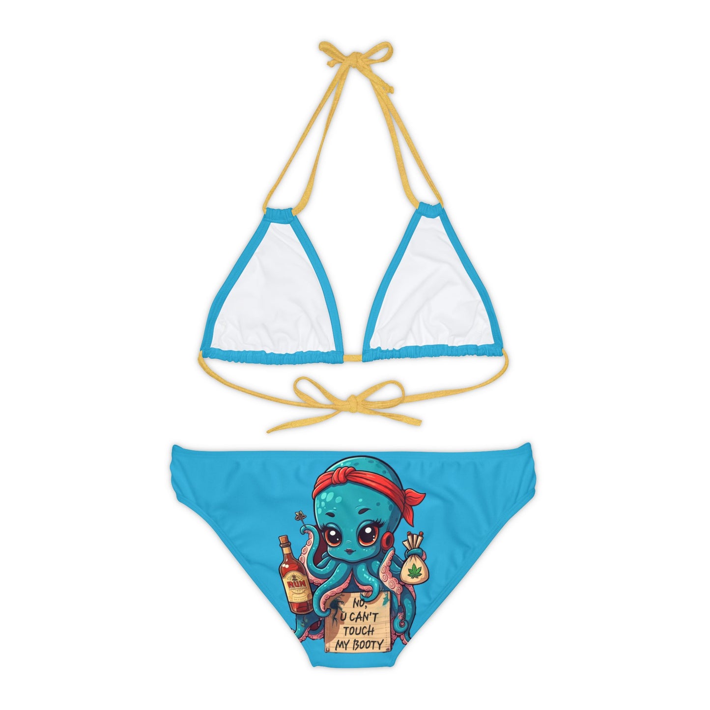 Can't Touch The Booty Strappy Bikini Set (AOP)