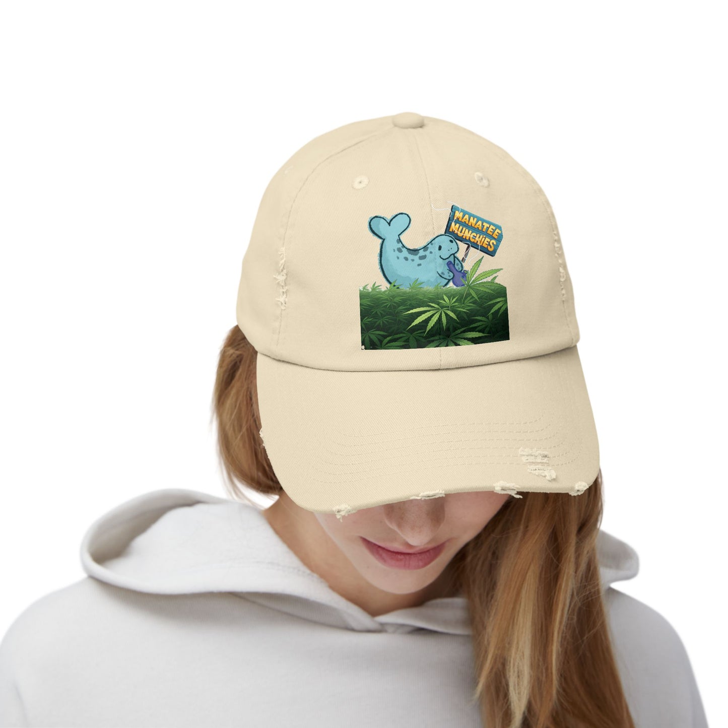 Manatee Munchies OG Edition Unisex Distressed Cap