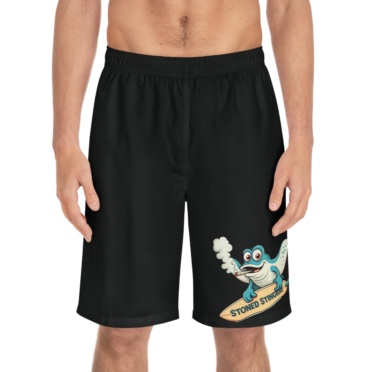 Stoned Stingray Men's Board Shorts (AOP)