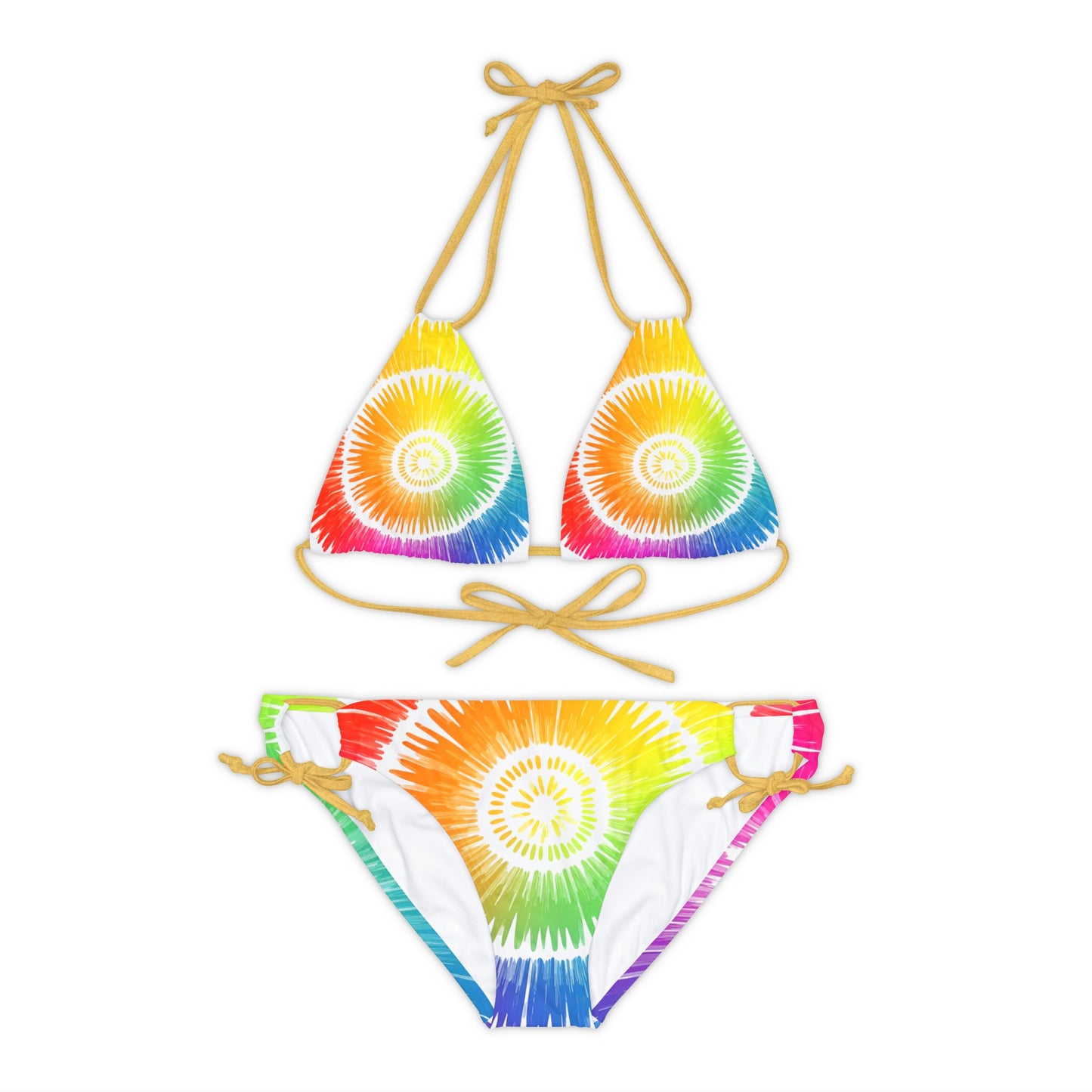 Rainbow Strappy Bikini Set (AOP)