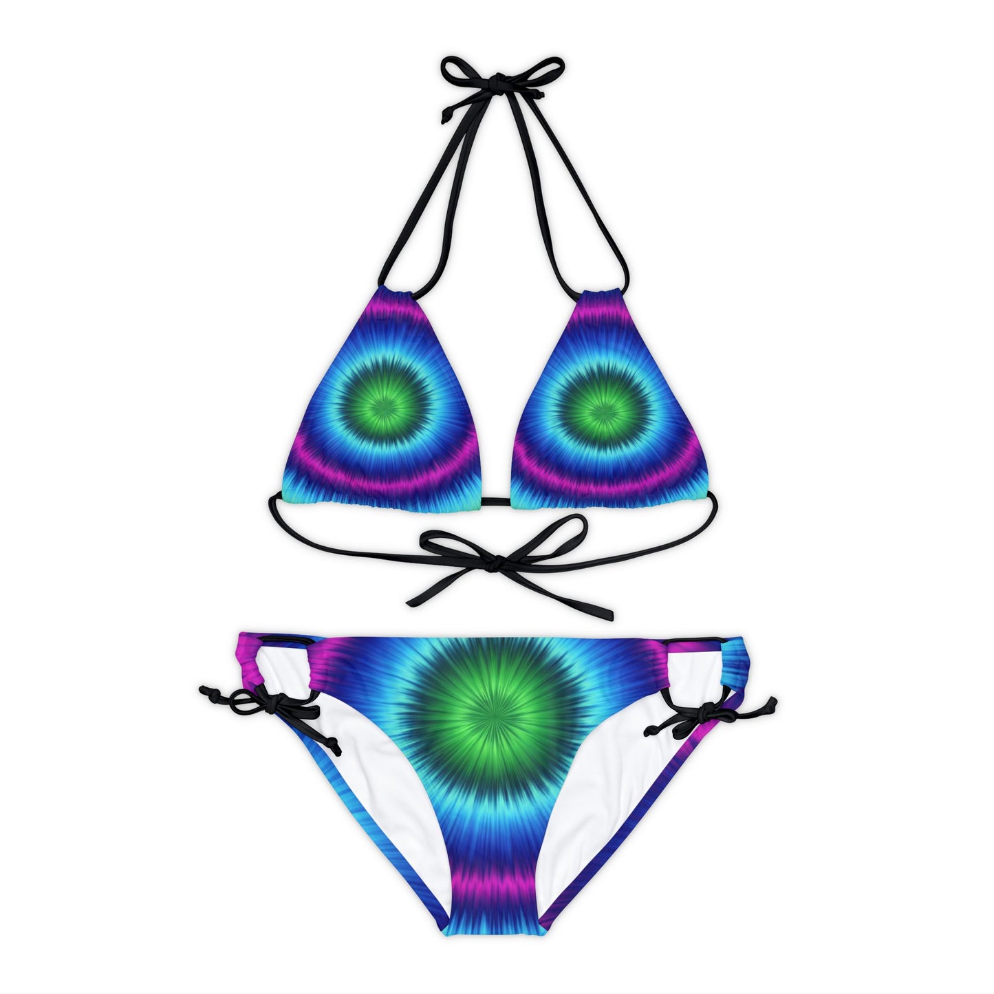Trippy Turtle Strappy Bikini Set (AOP)