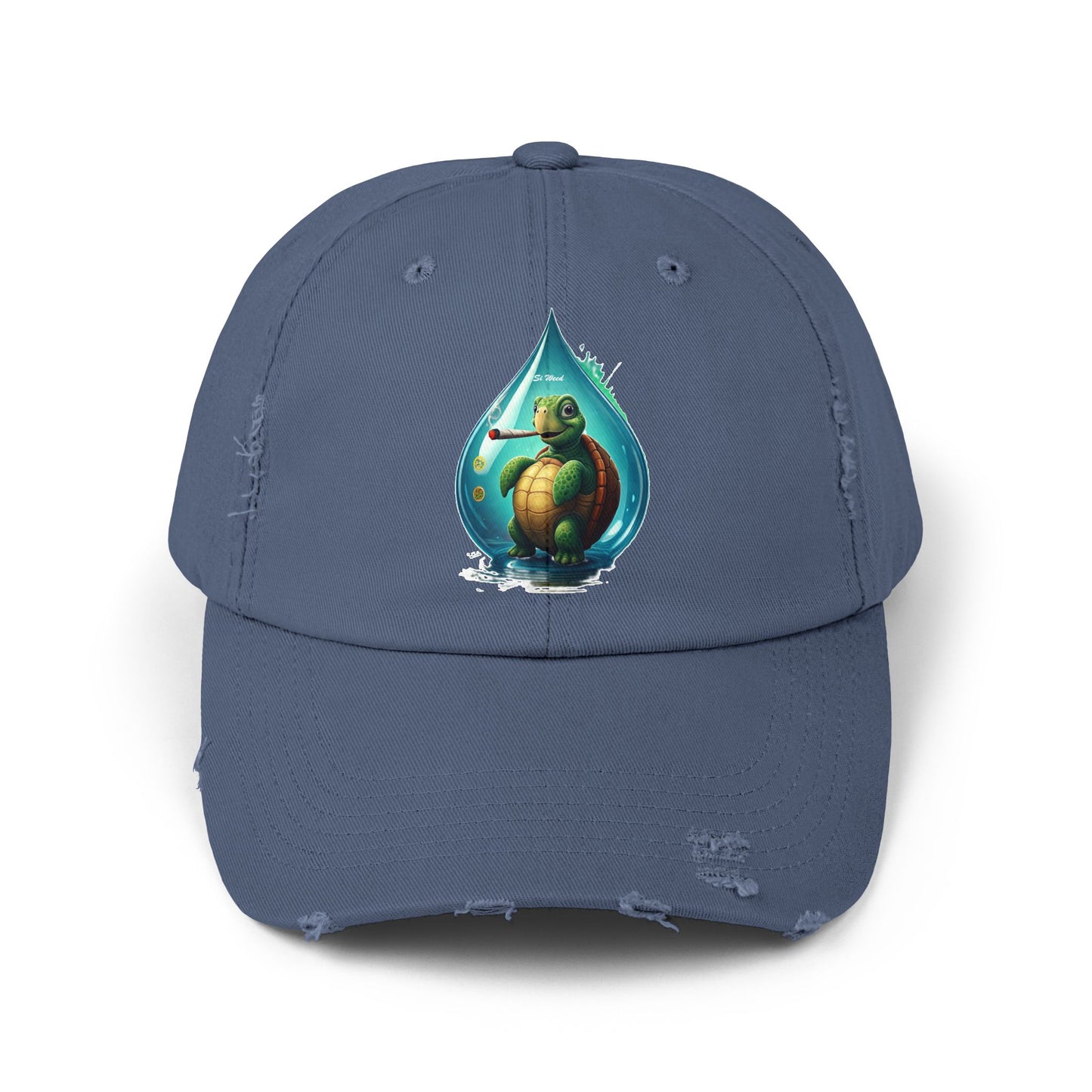 Si Weed Unisex Distressed Cap