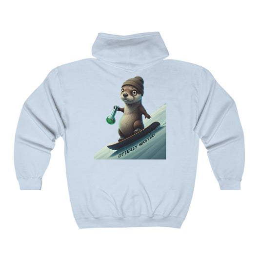 Otterly Wasted - Lilly Bear Edition Unisex Heavy Blend™ Full Zip Hooded Sweatshirt