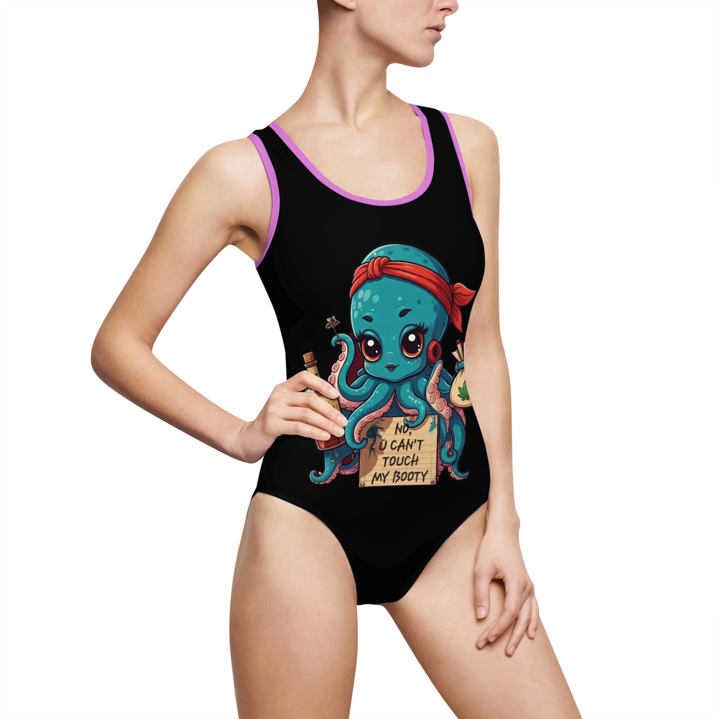 Can't Touch The Booty Women's Classic One-Piece Swimsuit (AOP)