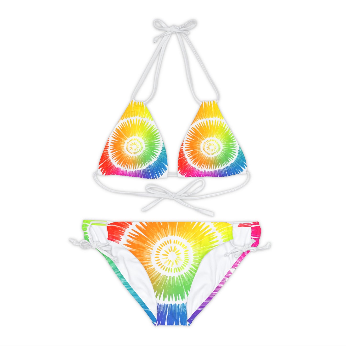 Rainbow Strappy Bikini Set (AOP)