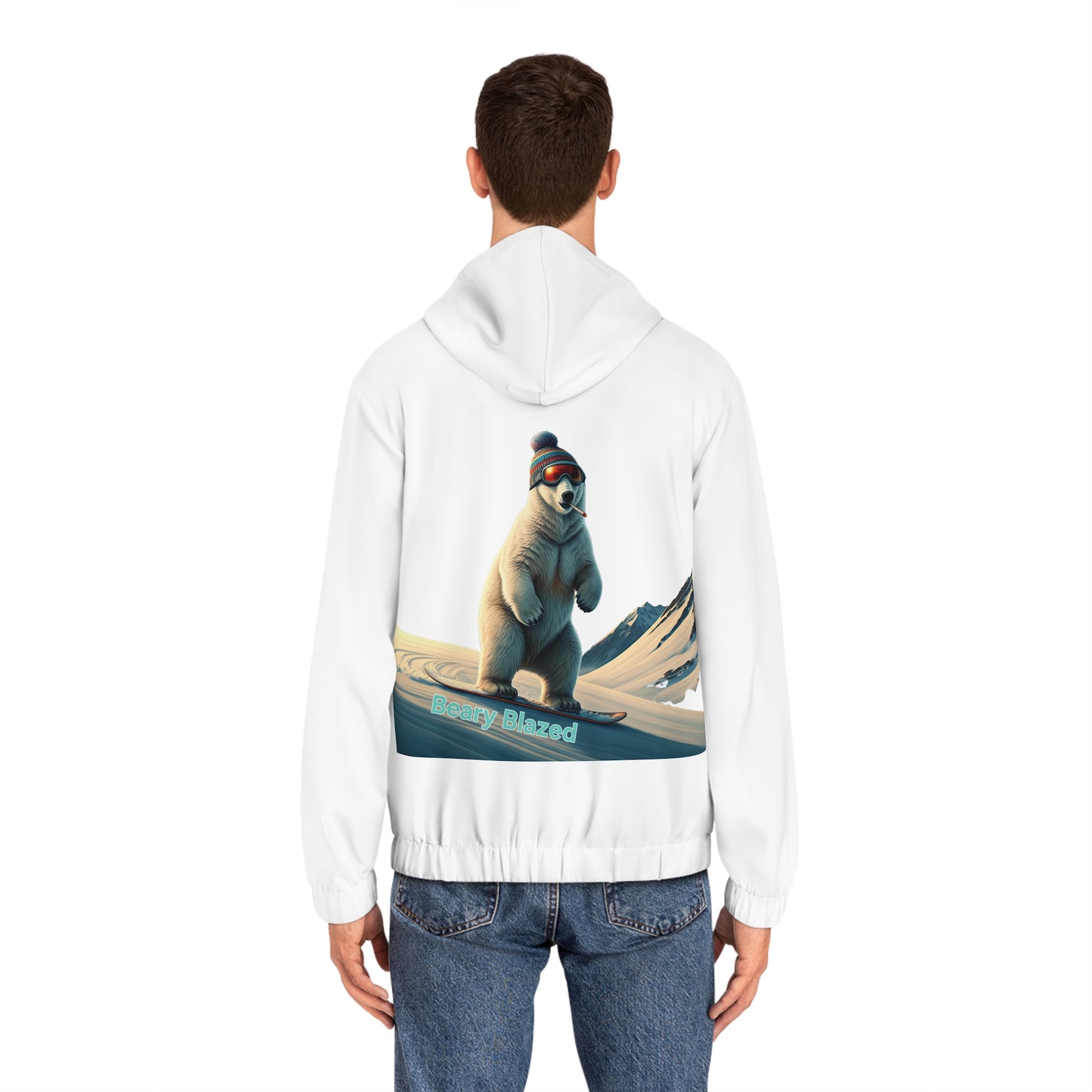 Beary Blazed Full-Zip Hoodie (AOP)