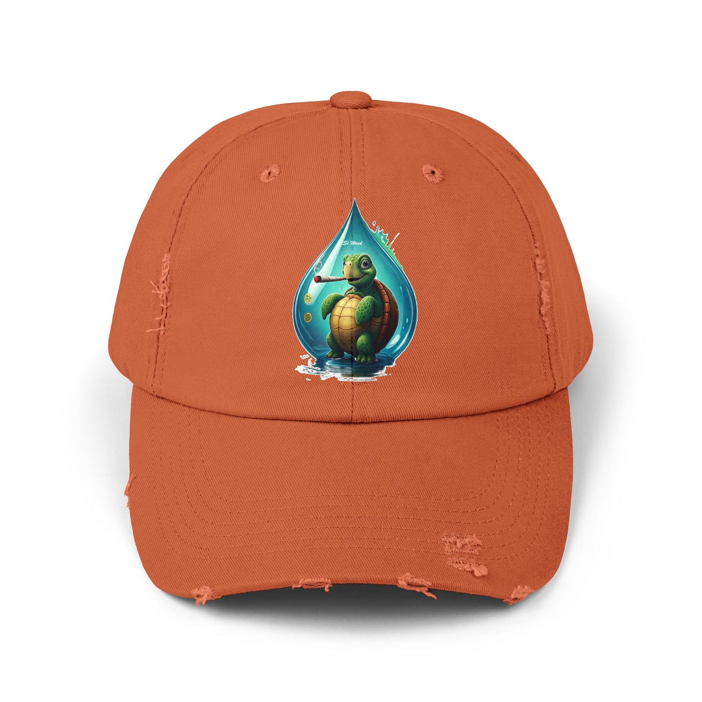 Si Weed Unisex Distressed Cap