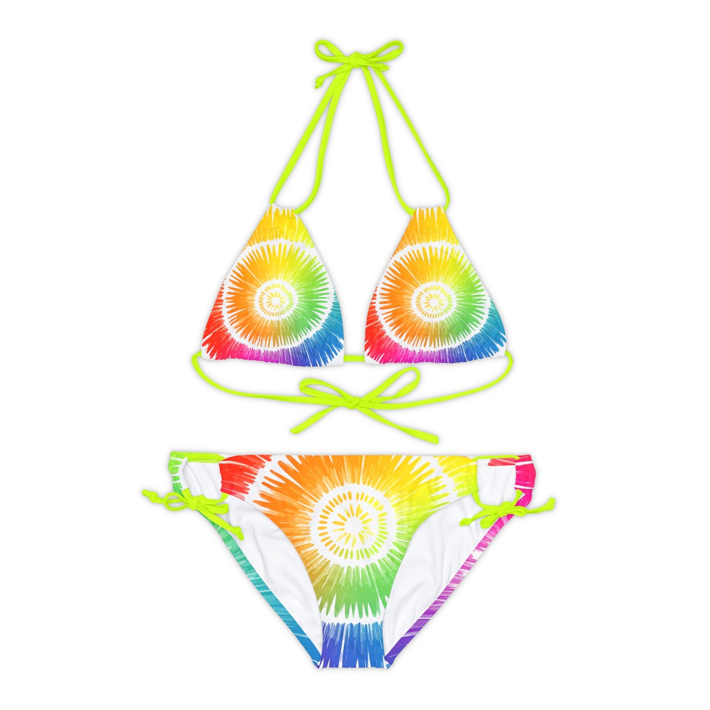 Rainbow Strappy Bikini Set (AOP)