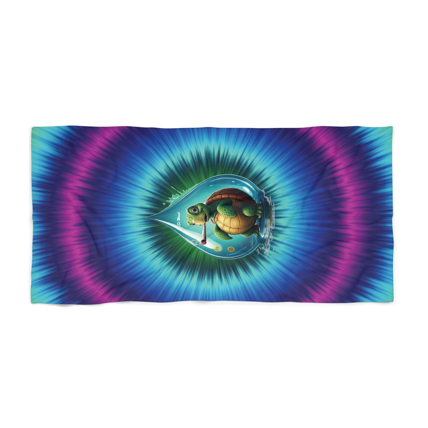 Trippy Turtle Beach Towel