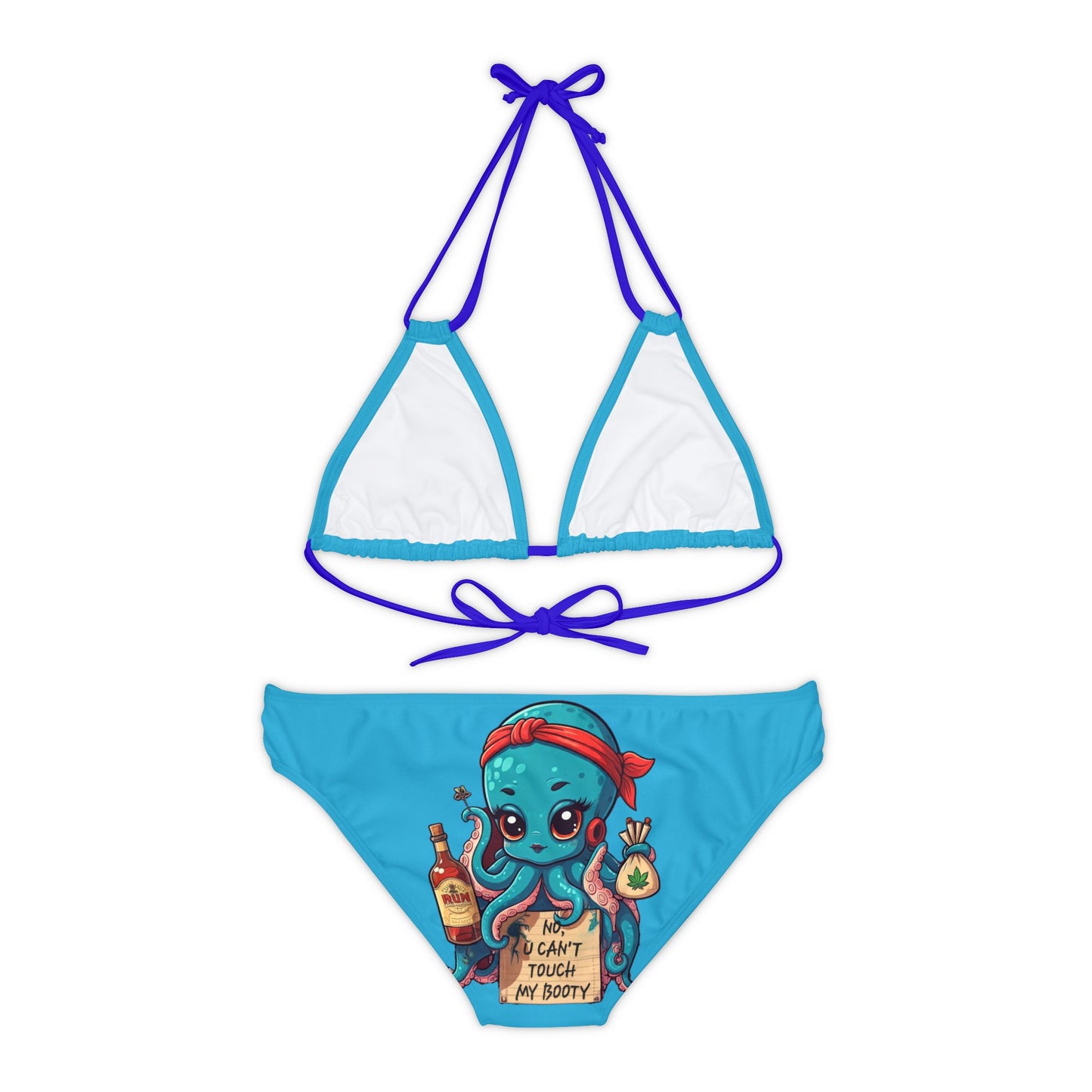 Can't Touch The Booty Strappy Bikini Set (AOP)