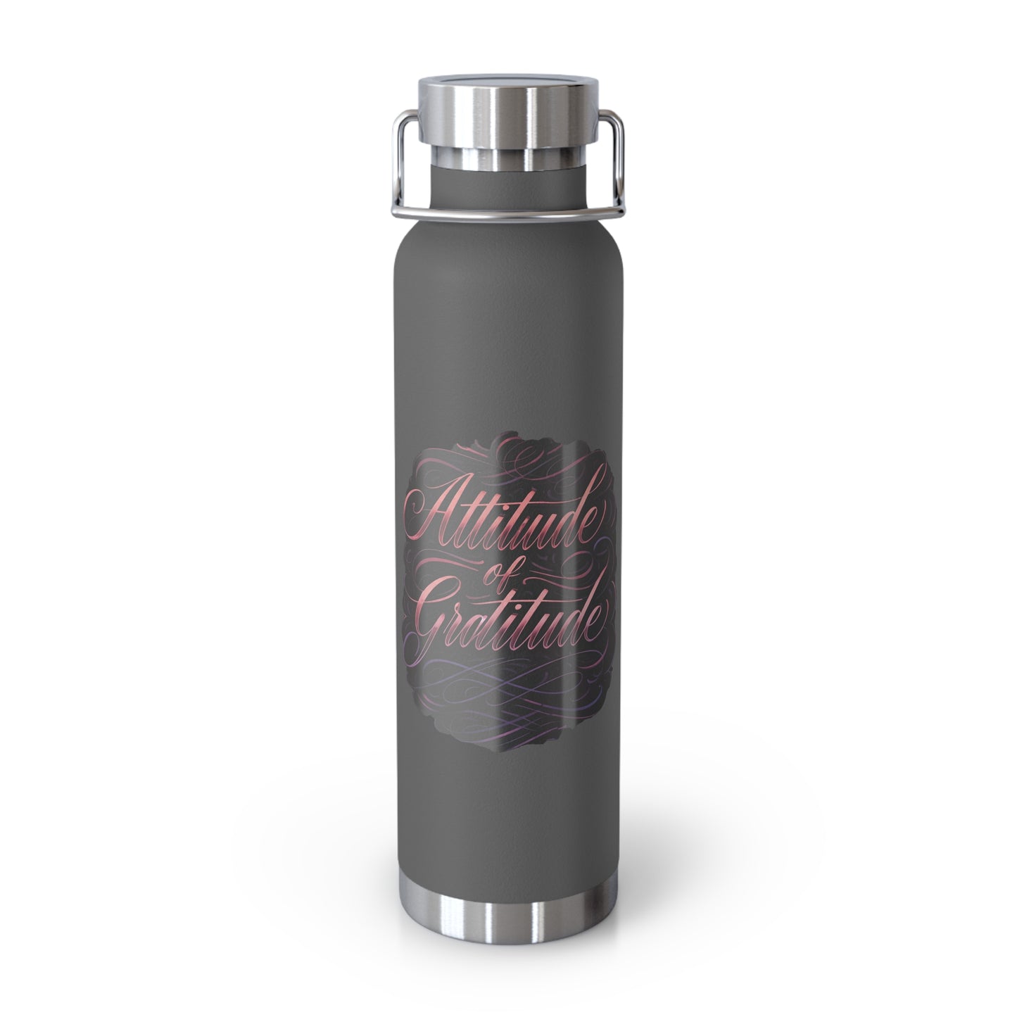 Attitude of Gratitude Copper Vacuum Insulated Bottle, 22oz