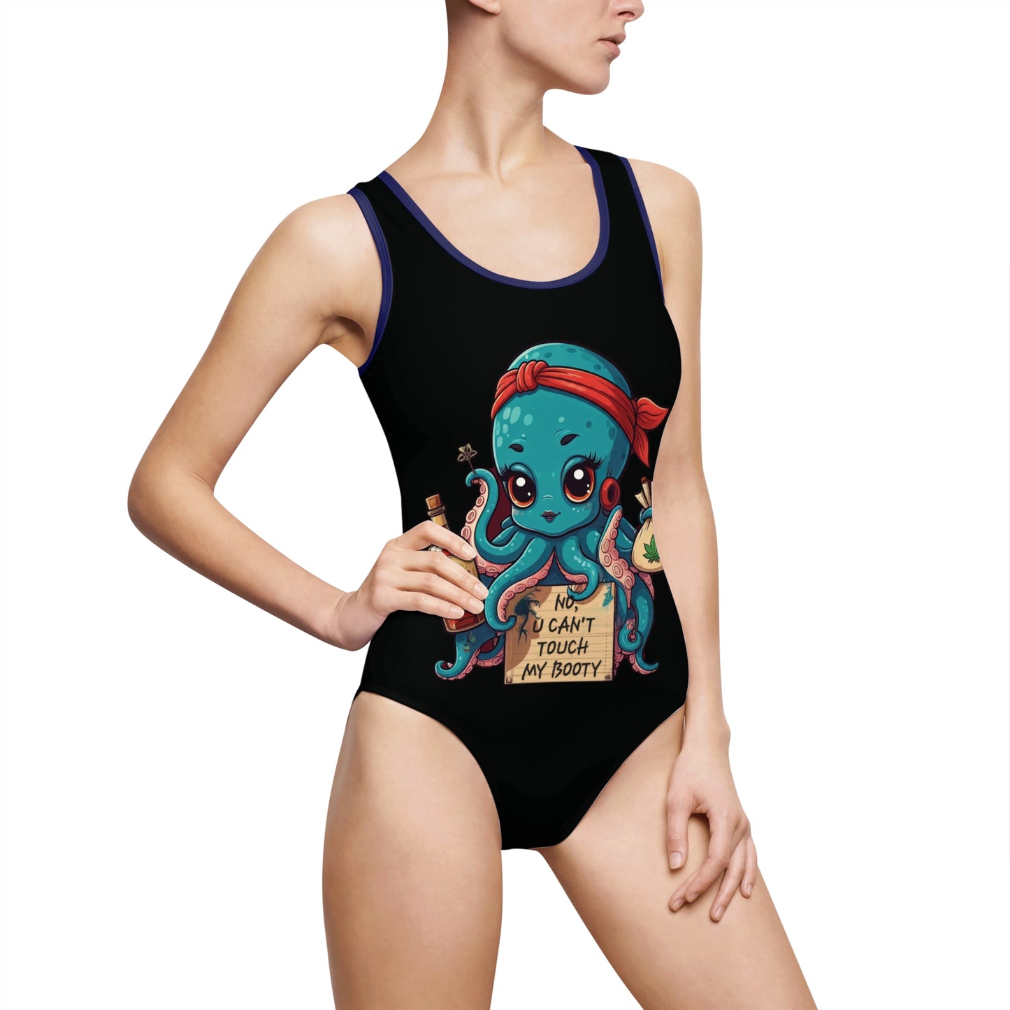 Can't Touch The Booty Women's Classic One-Piece Swimsuit (AOP)