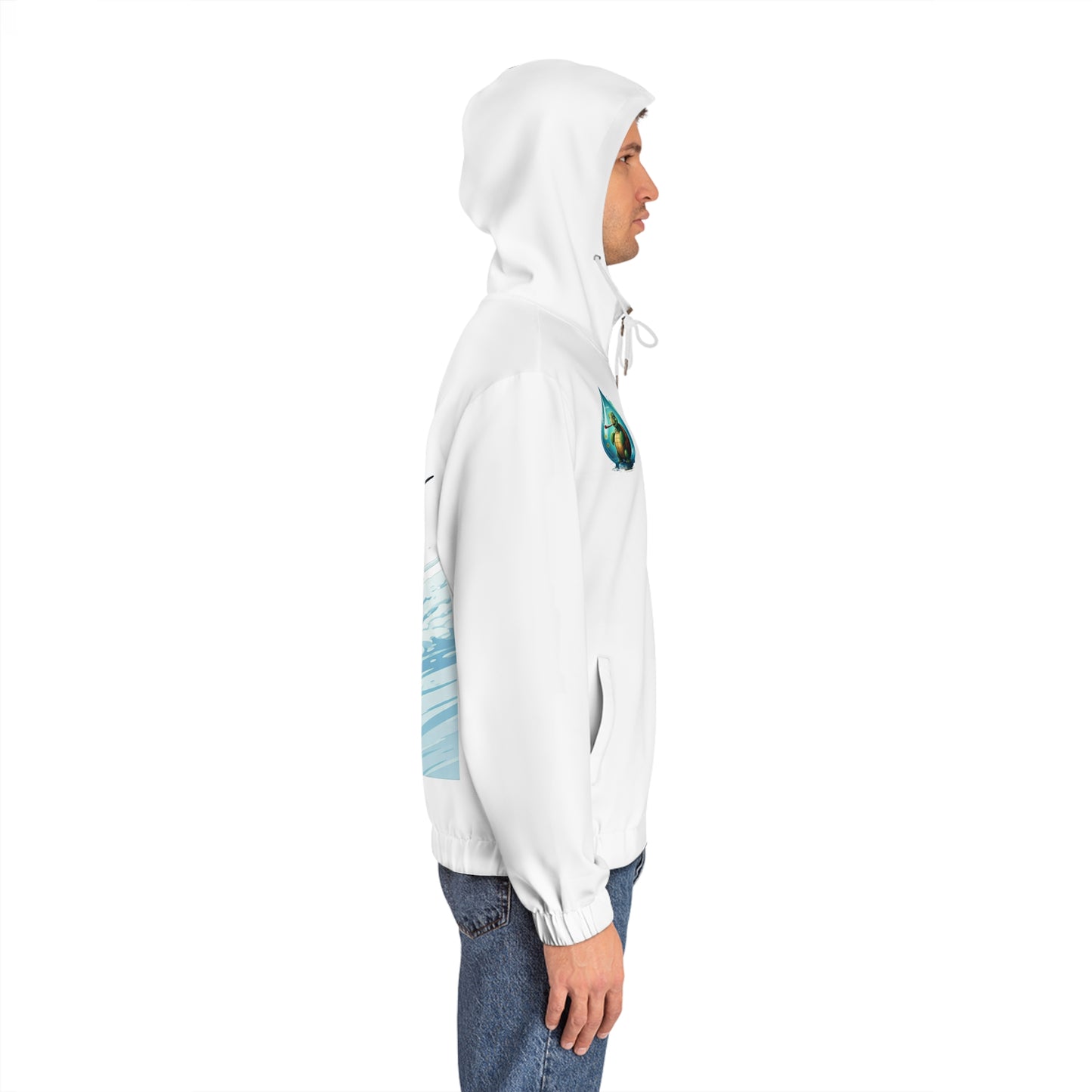 Stoned Stingray - Winter Edition Men's Full-Zip Hoodie (AOP)