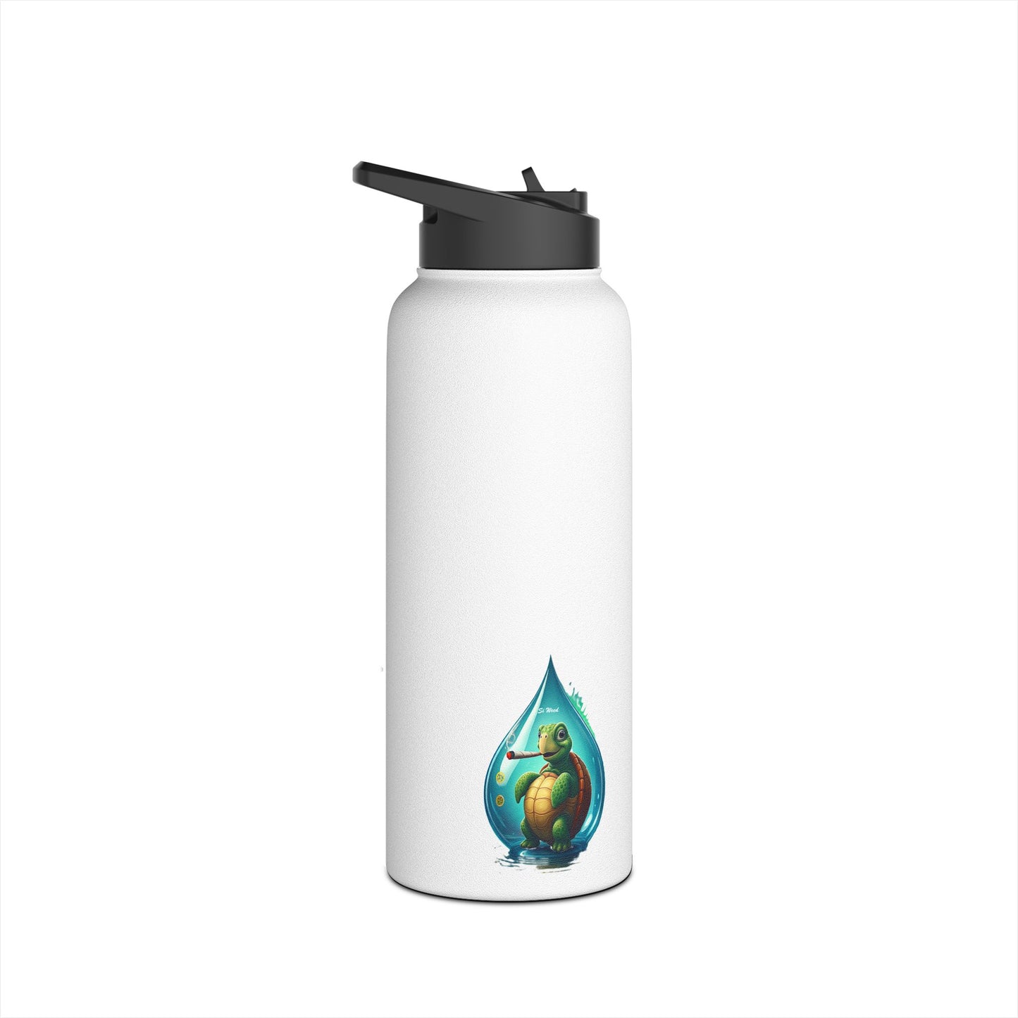 Manatee Munchies - Winter Edition Stainless Steel Water Bottle, Standard Lid