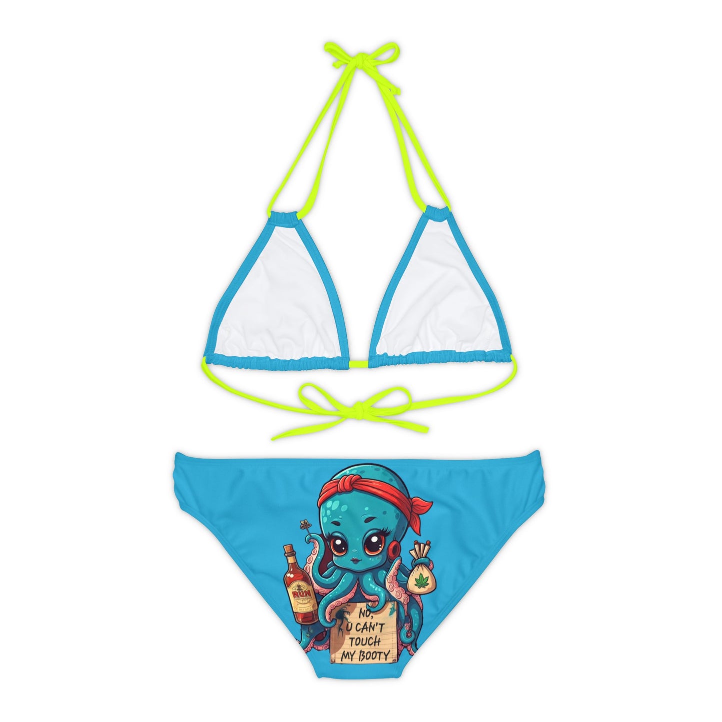 Can't Touch The Booty Strappy Bikini Set (AOP)