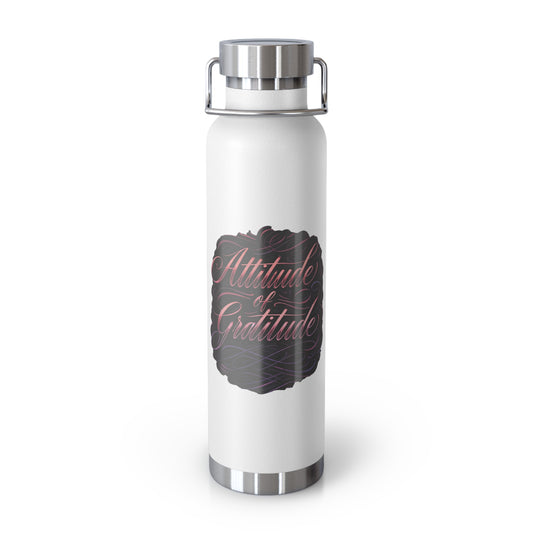 Attitude of Gratitude Copper Vacuum Insulated Bottle, 22oz