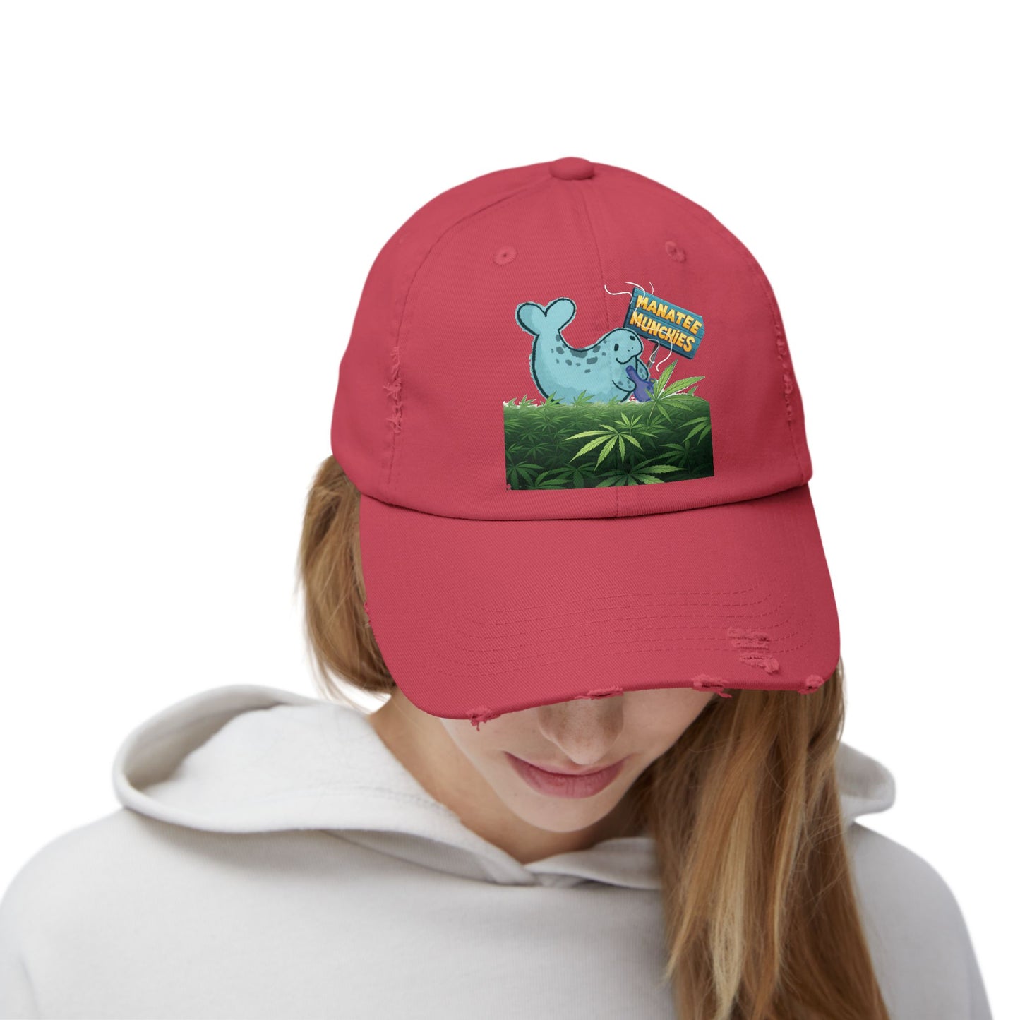 Manatee Munchies OG Edition Unisex Distressed Cap