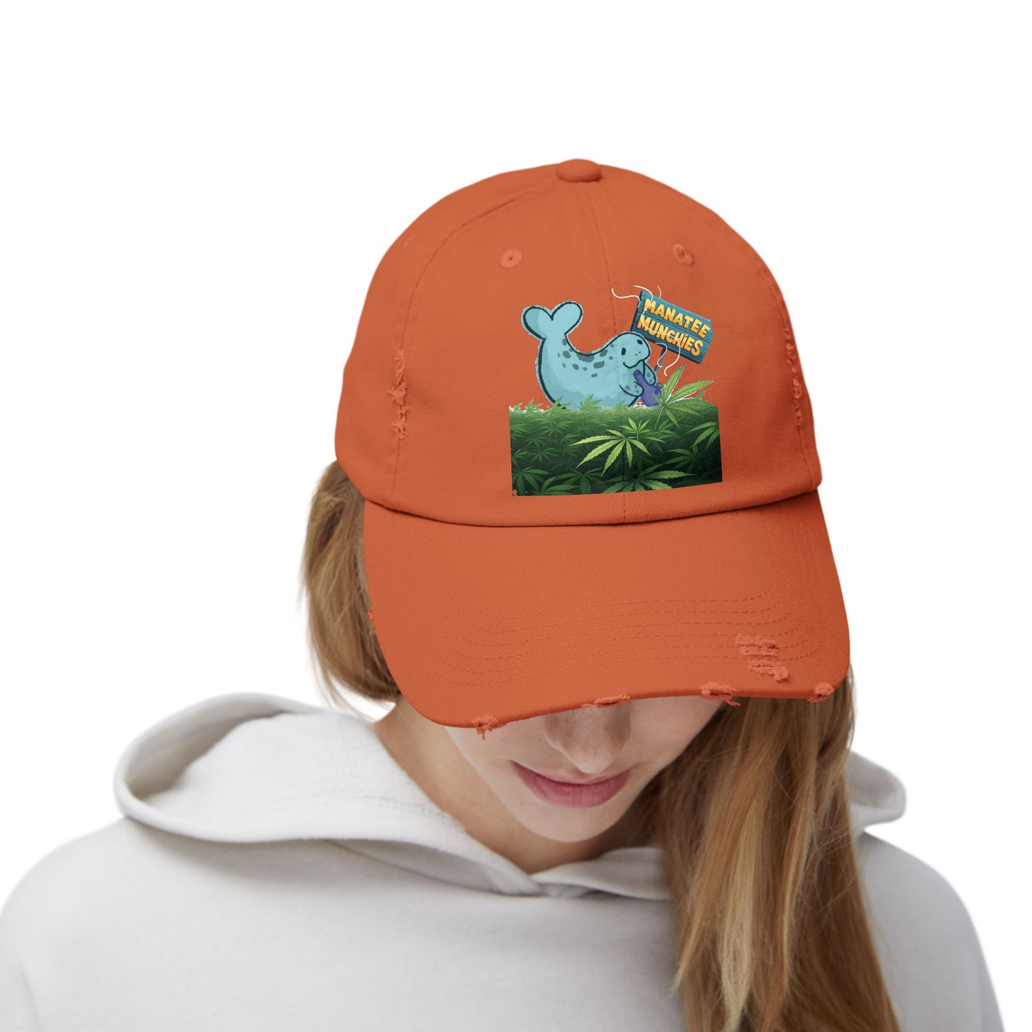 Manatee Munchies OG Edition Unisex Distressed Cap