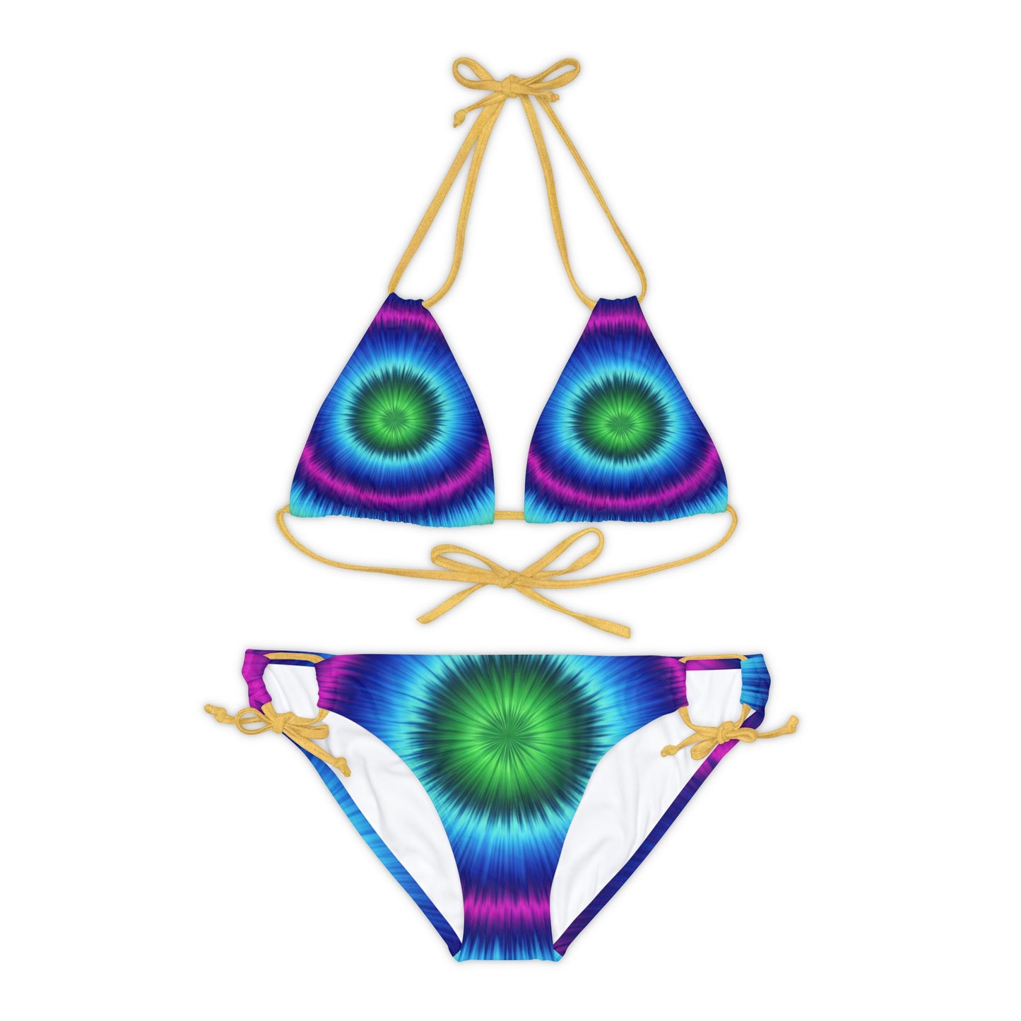 Trippy Turtle Strappy Bikini Set (AOP)