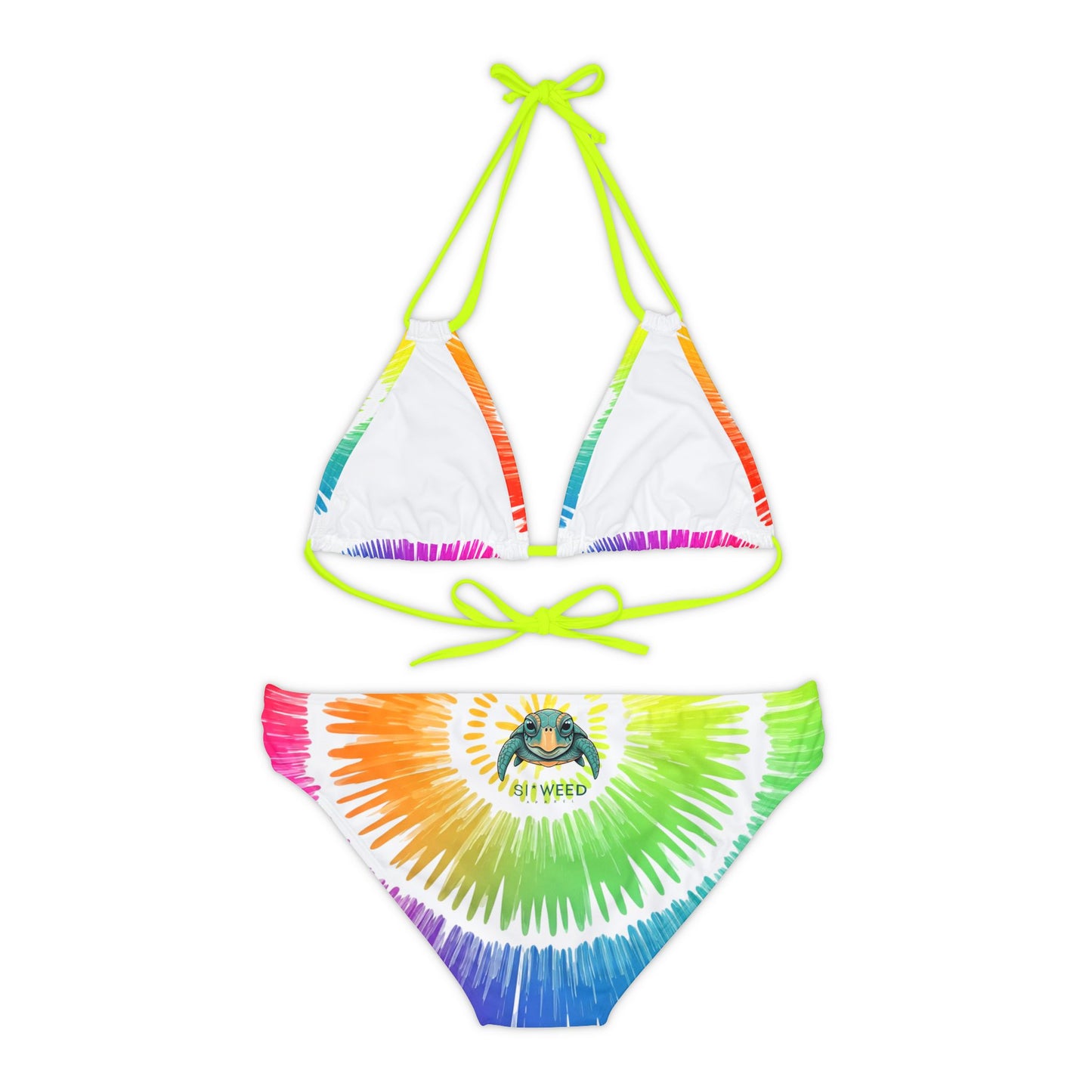 Rainbow Strappy Bikini Set (AOP)