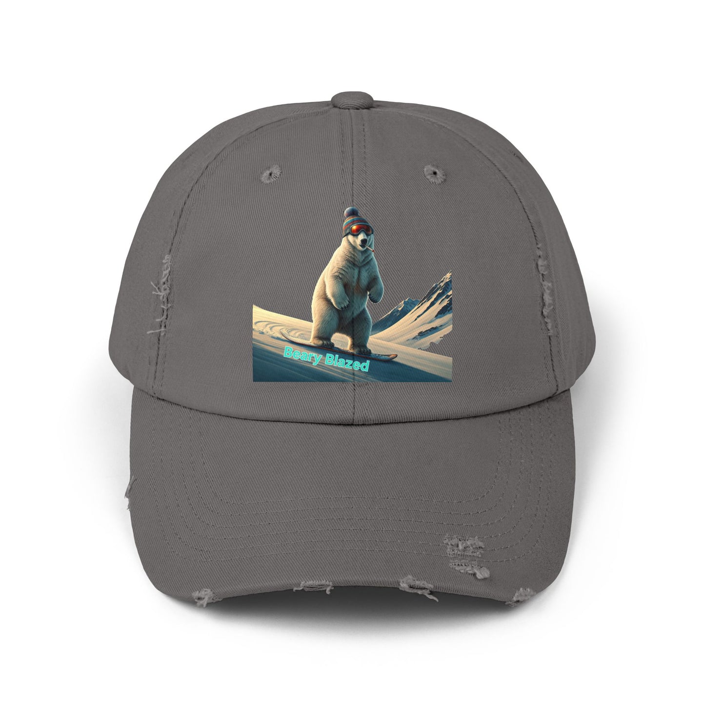 Beary Blazed Unisex Distressed Cap