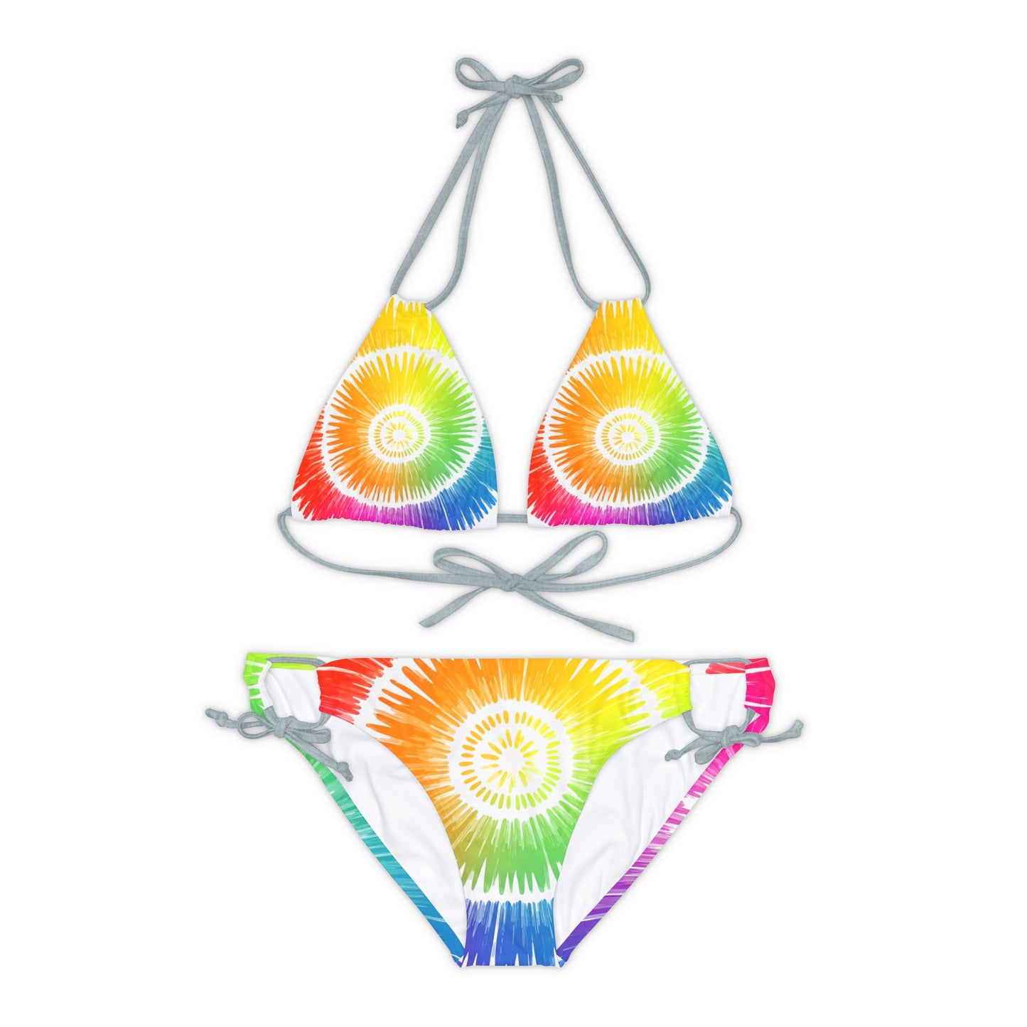 Rainbow Strappy Bikini Set (AOP)