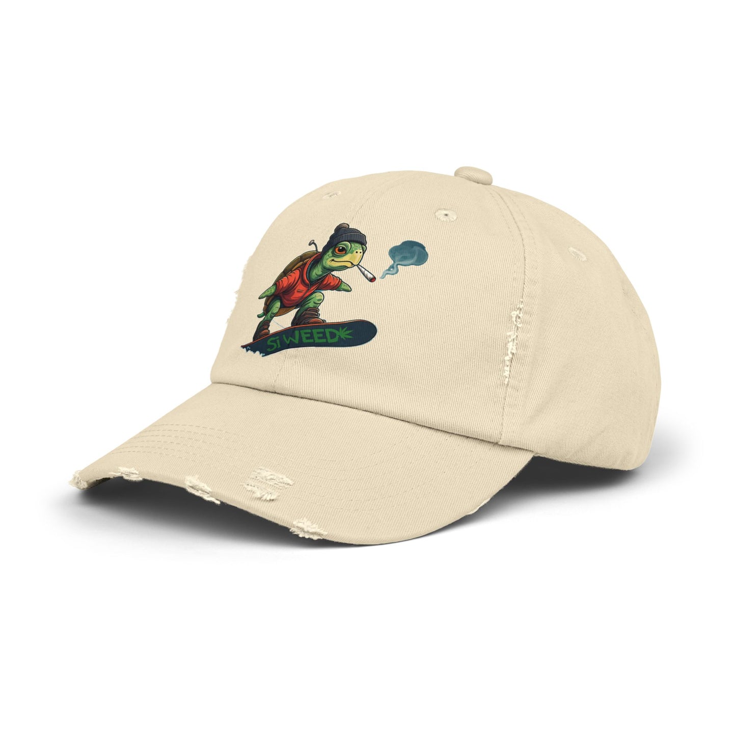 Si Weed Winter Edition Unisex Distressed Cap