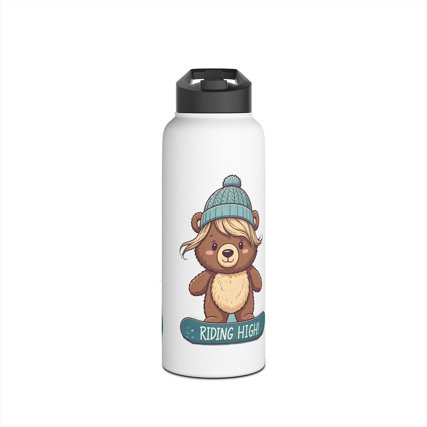 Riding High - Lilly Bear Edition Stainless Steel Water Bottle, Standard Lid