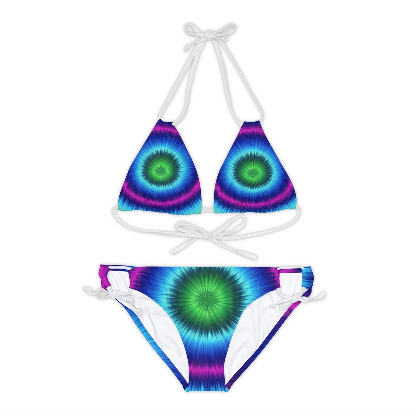 Trippy Turtle Strappy Bikini Set (AOP)