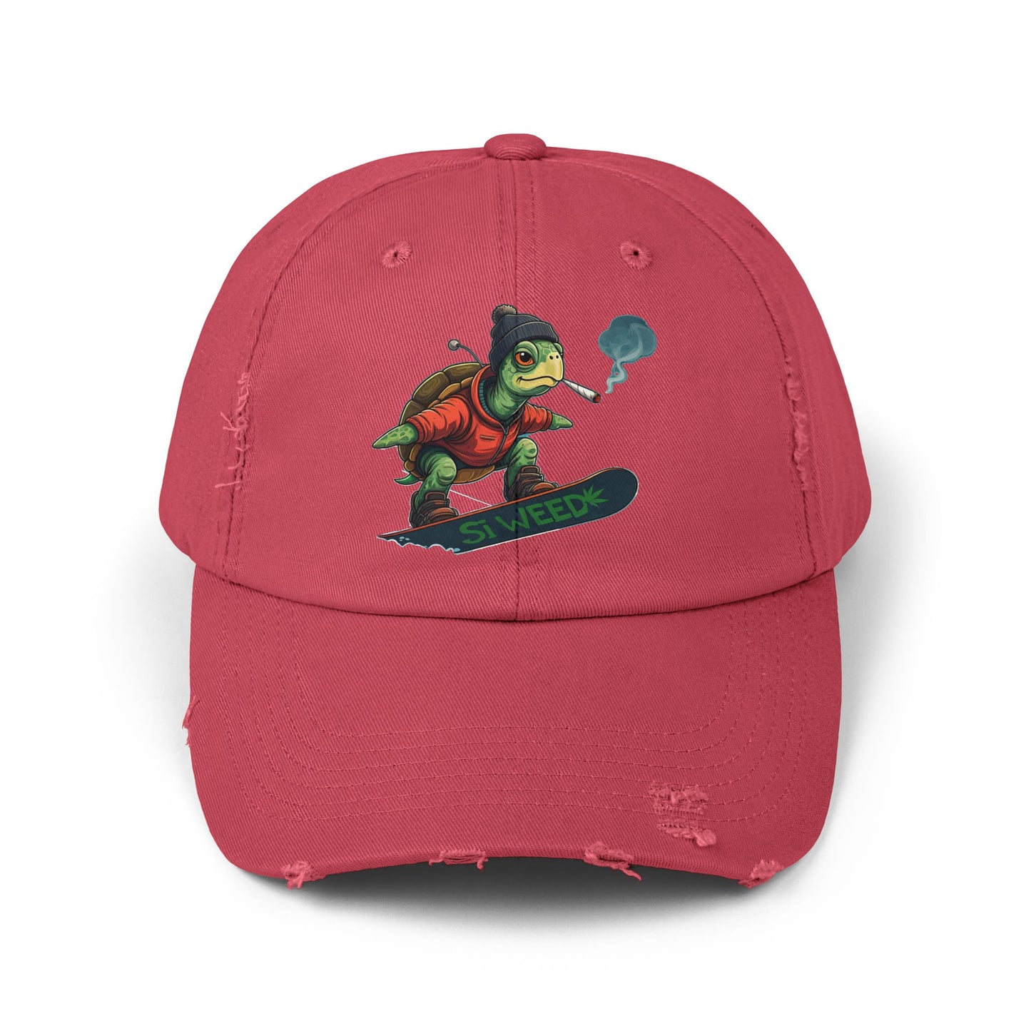 Si Weed Winter Edition Unisex Distressed Cap