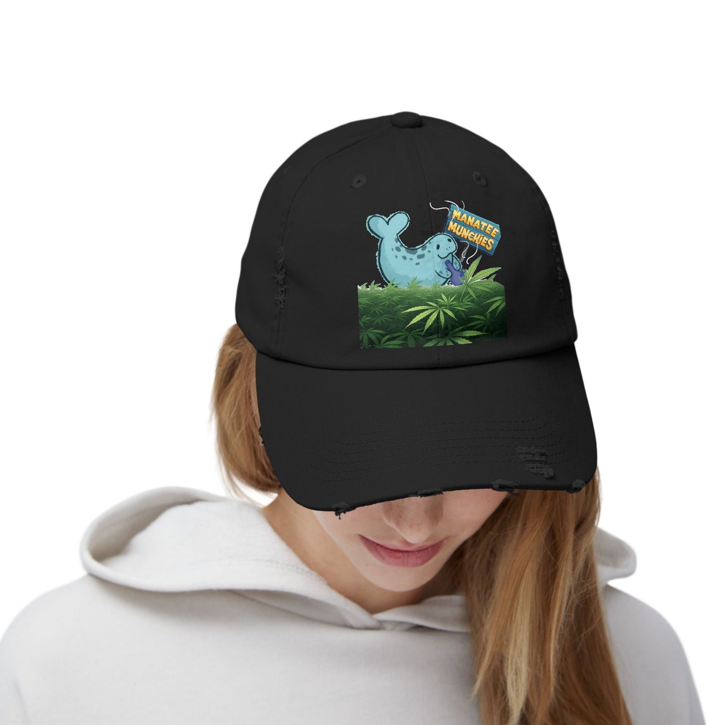 Manatee Munchies OG Edition Unisex Distressed Cap