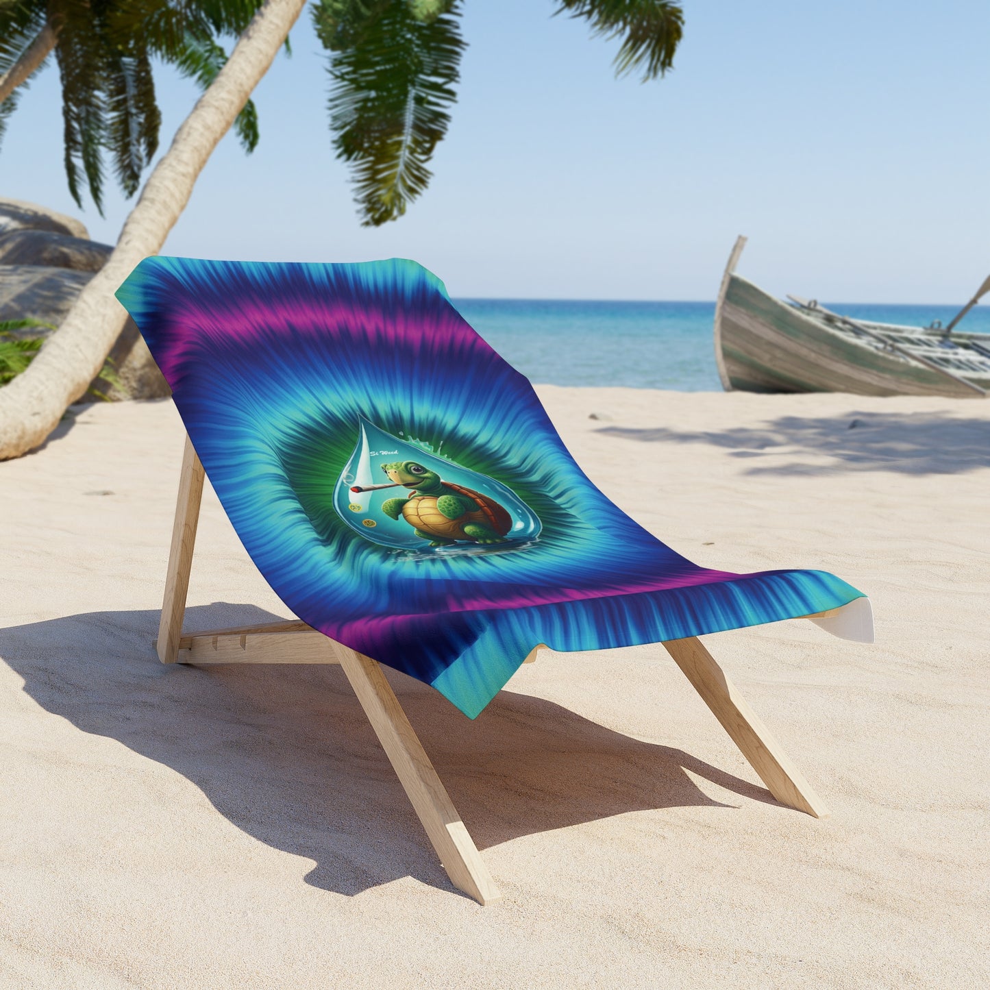 Trippy Turtle Beach Towel