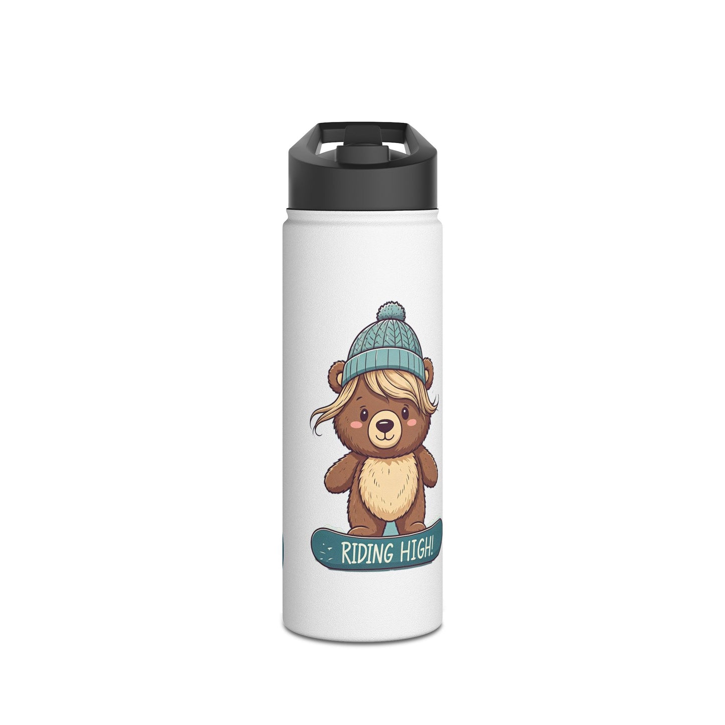 Riding High - Lilly Bear Edition Stainless Steel Water Bottle, Standard Lid