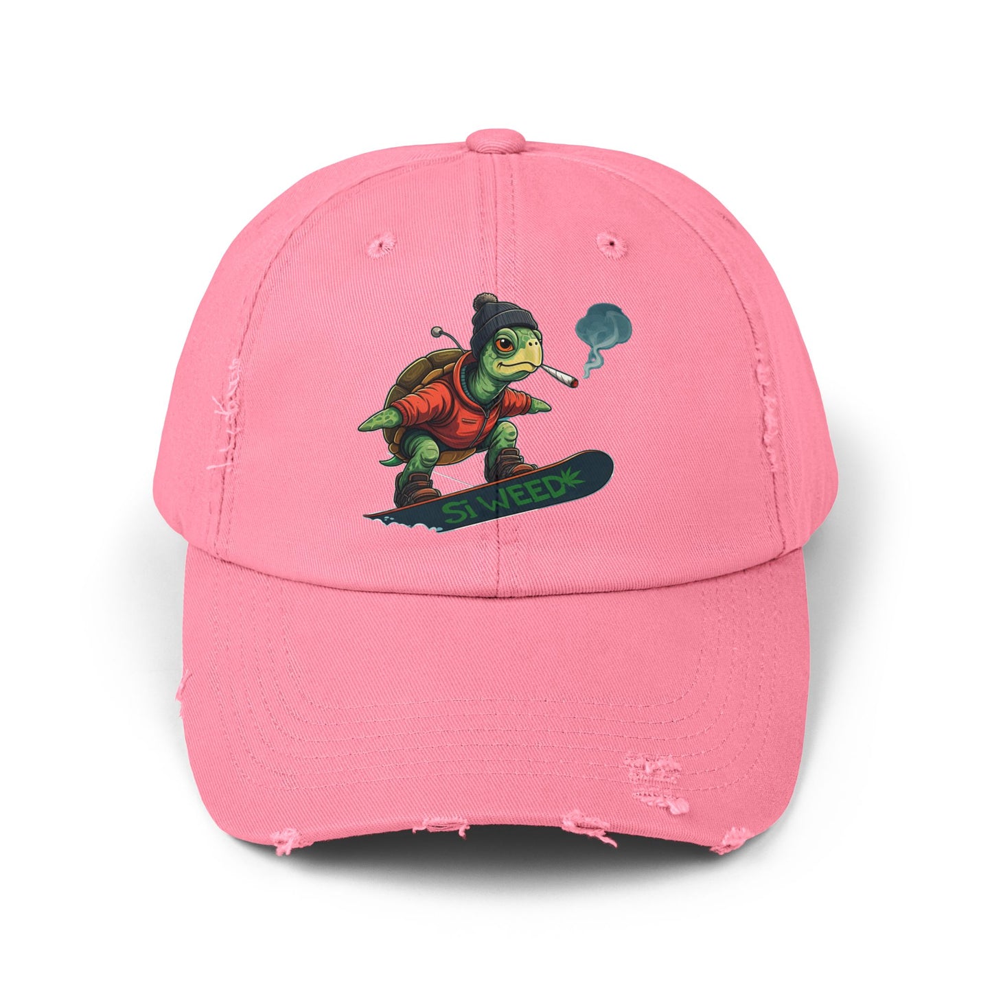 Si Weed Winter Edition Unisex Distressed Cap