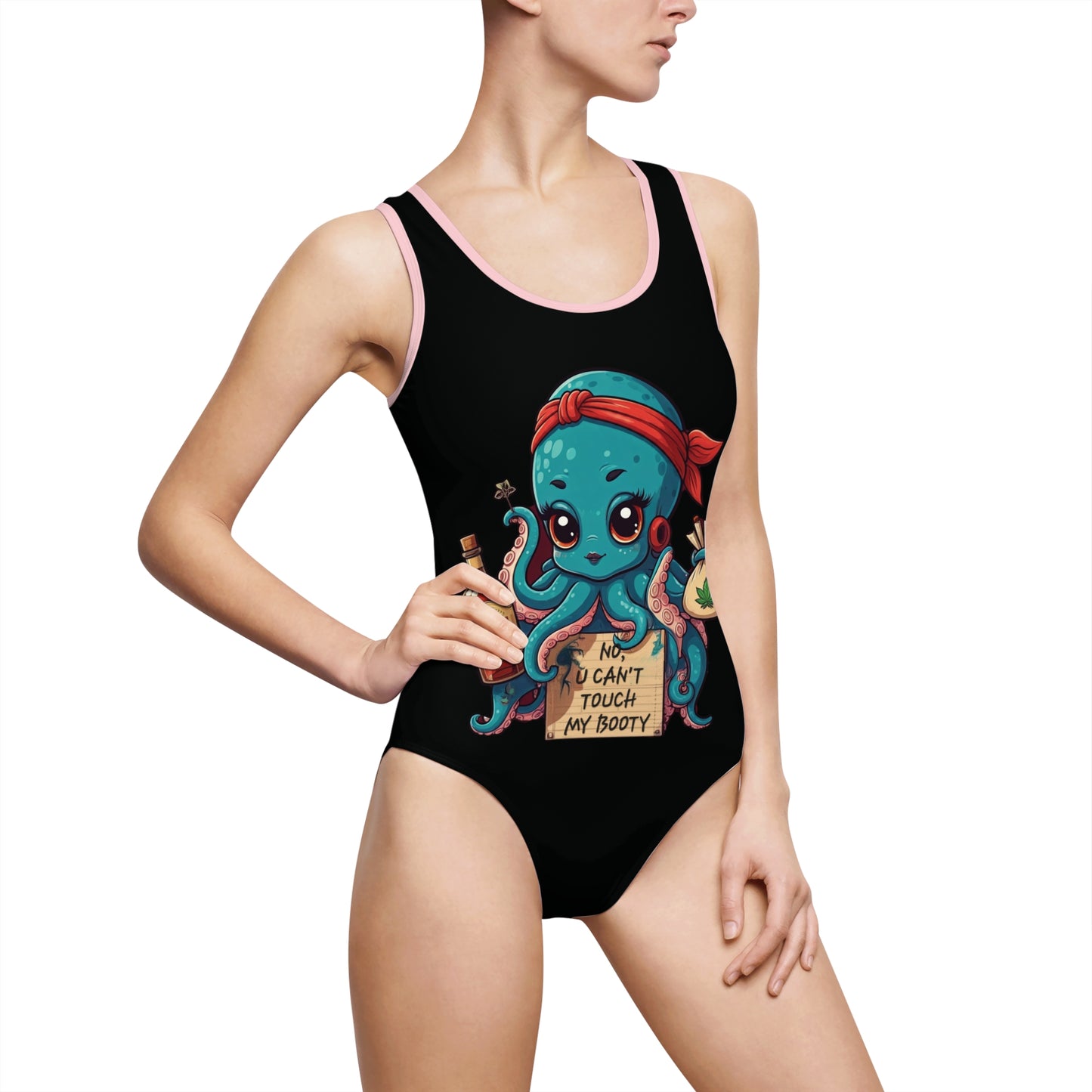Can't Touch The Booty Women's Classic One-Piece Swimsuit (AOP)