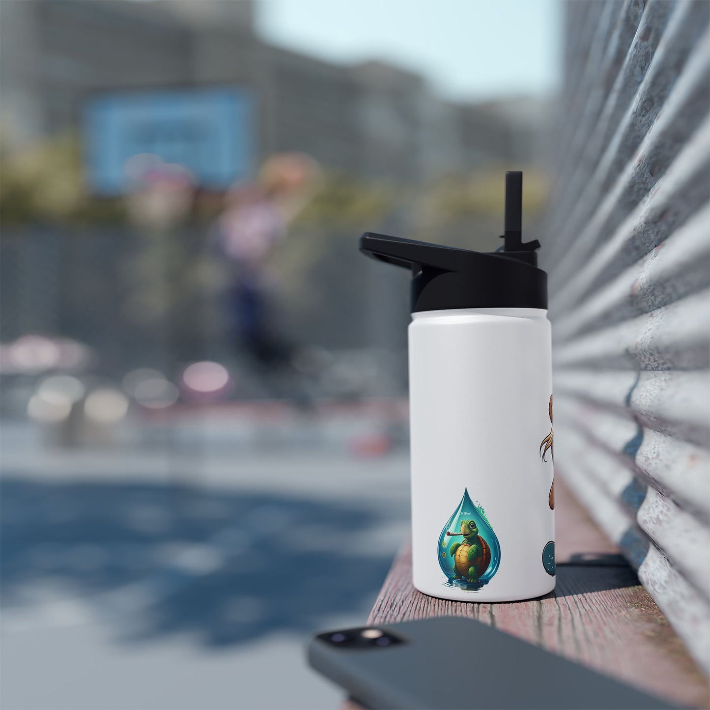 Riding High - Lilly Bear Edition Stainless Steel Water Bottle, Standard Lid