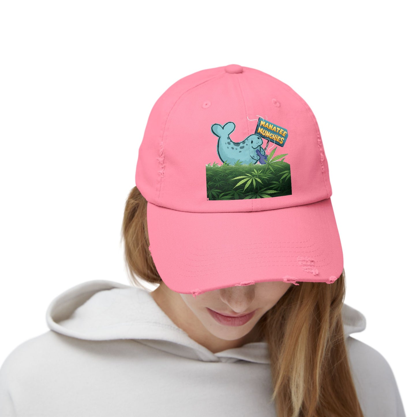 Manatee Munchies OG Edition Unisex Distressed Cap