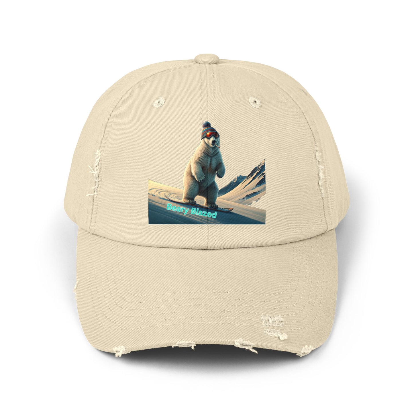 Beary Blazed Unisex Distressed Cap