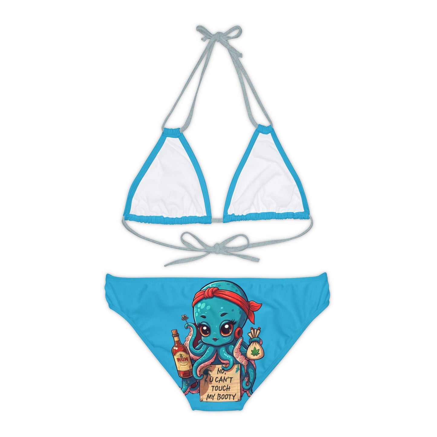 Can't Touch The Booty Strappy Bikini Set (AOP)