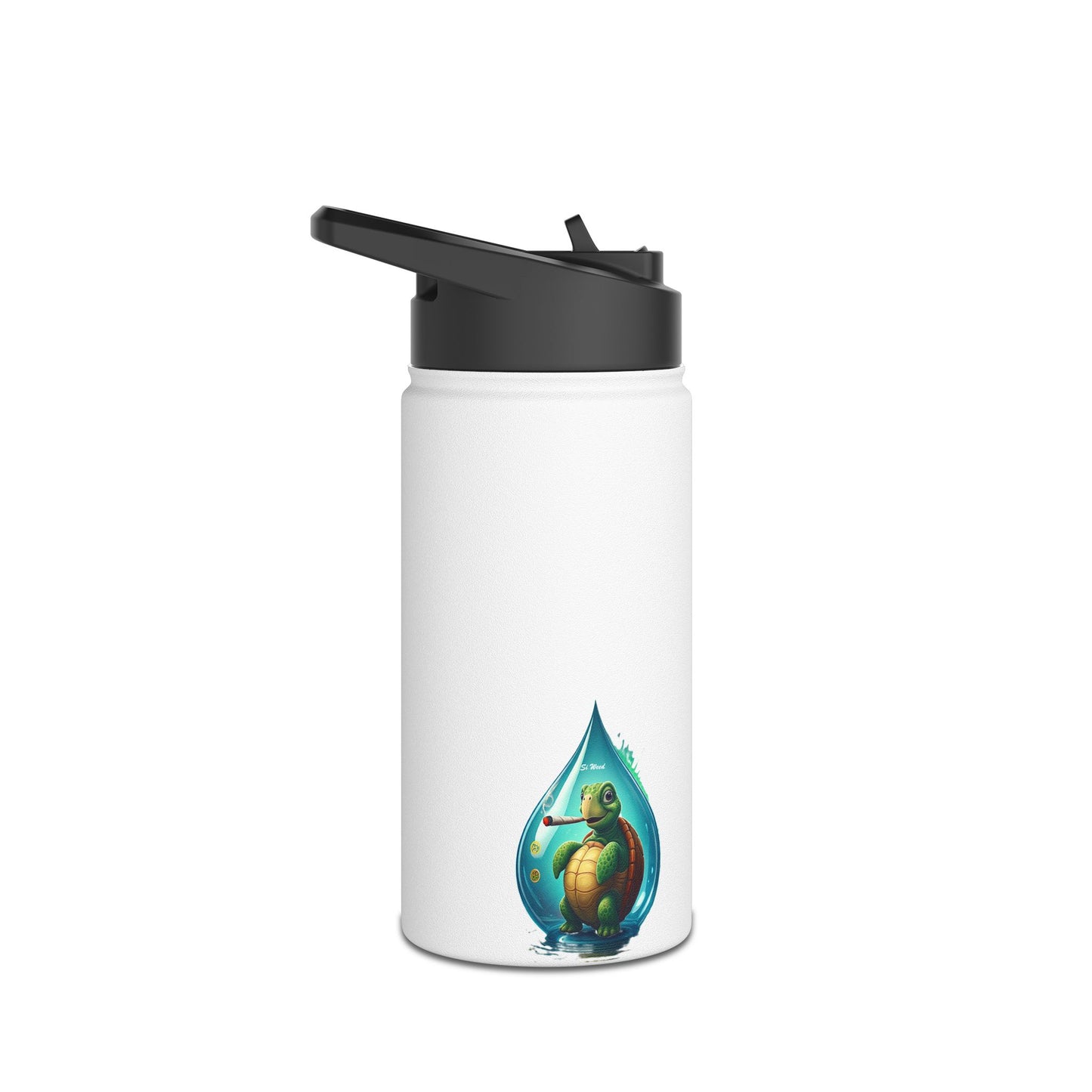 Manatee Munchies - Winter Edition Stainless Steel Water Bottle, Standard Lid