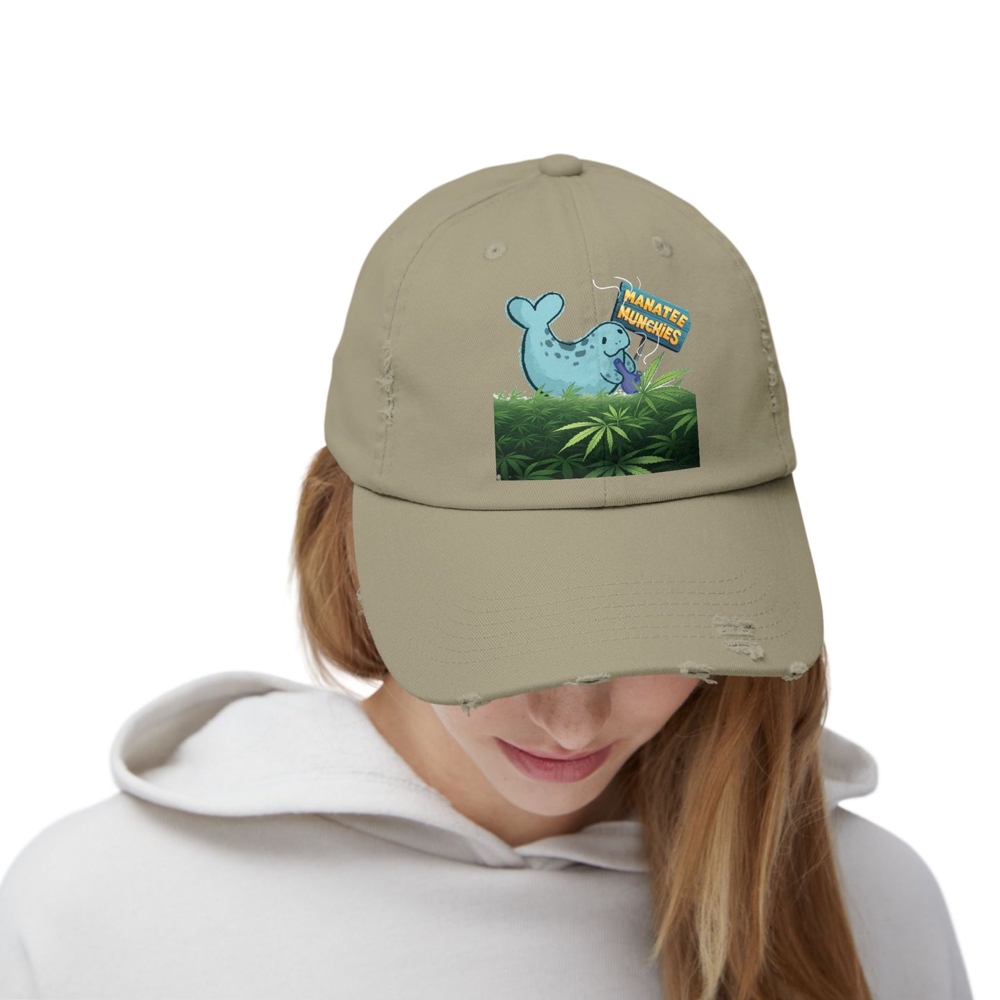 Manatee Munchies OG Edition Unisex Distressed Cap