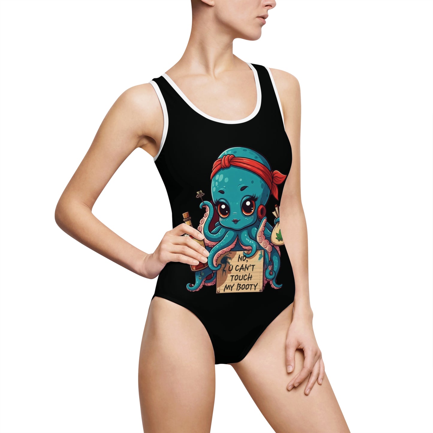 Can't Touch The Booty Women's Classic One-Piece Swimsuit (AOP)