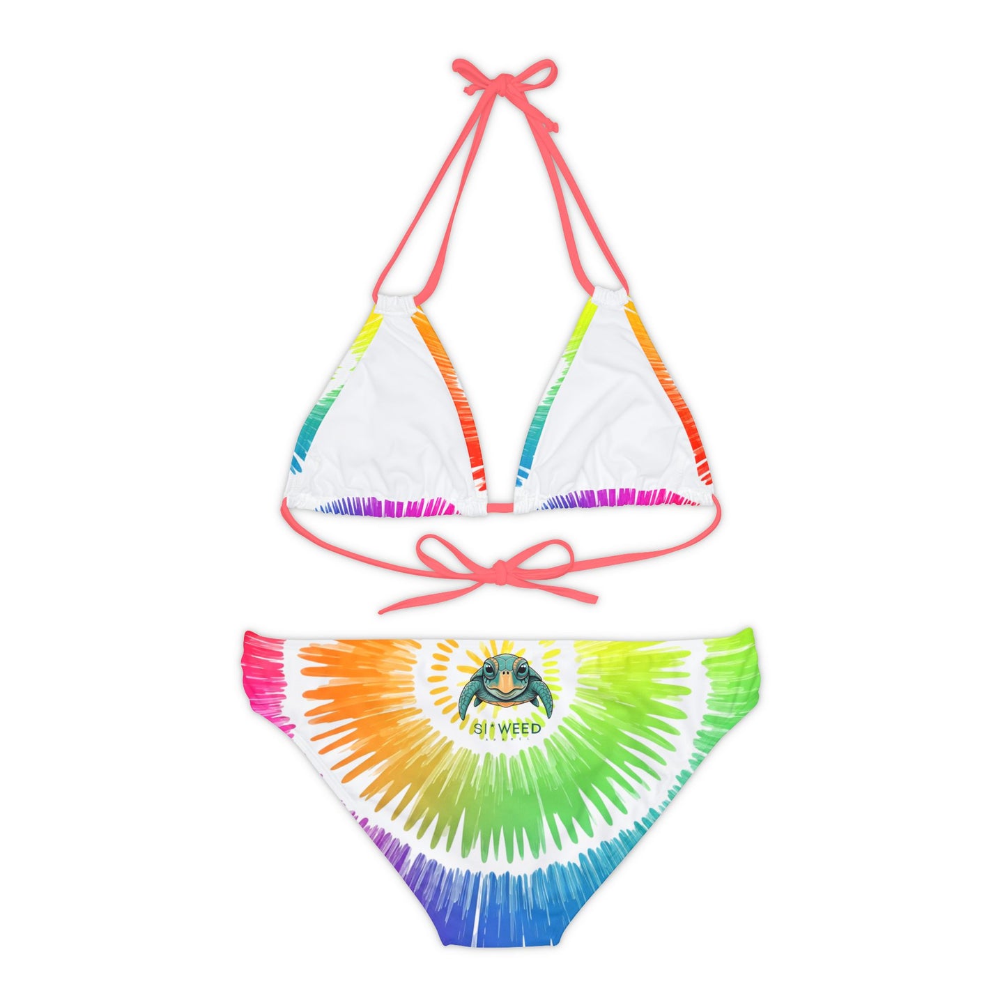 Rainbow Strappy Bikini Set (AOP)